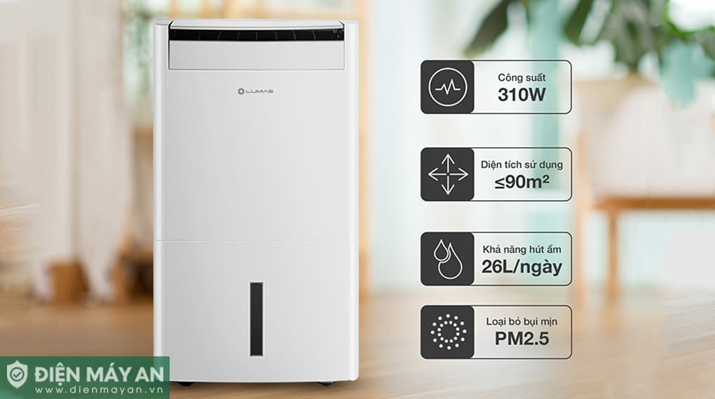 Máy hút ẩm Lumias D6S-26L - 90m2